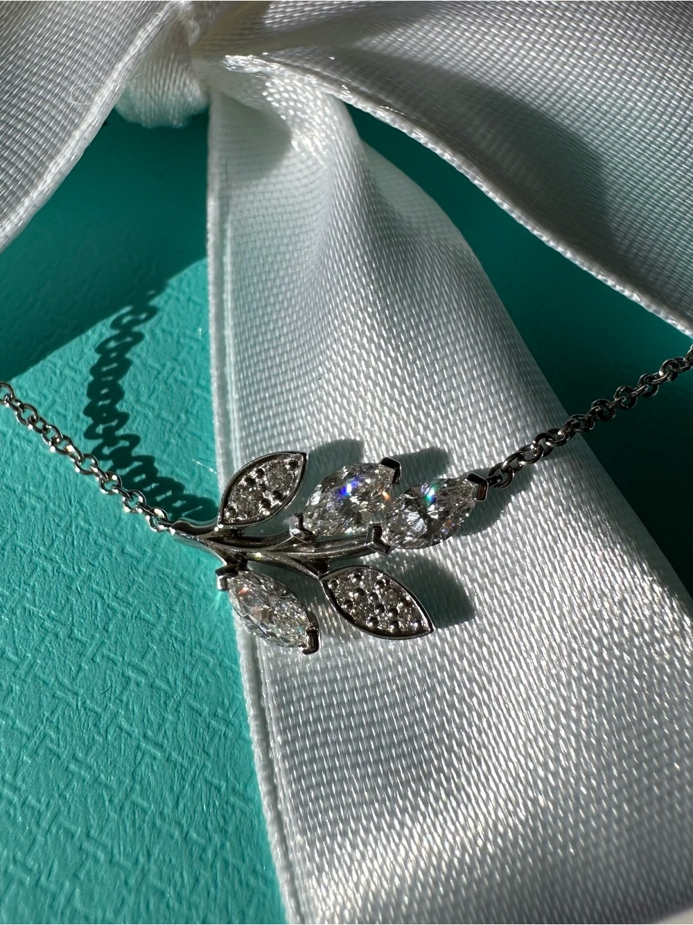 Tiffany & Co Victoria Platinum Diamond Necklace 0.31ct Rare Exclusive $7800
